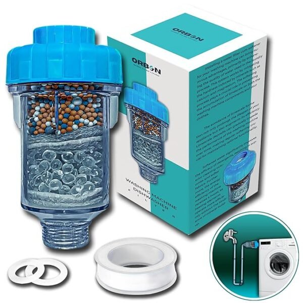 ORBON Washing Machine Filter for Hard Water | Hard Water Softener for Washing Machine | Washing Machine Tap Filter | Washing Machine Inlet Filter | with Teflon Tape for Leak-Proof Fitting | 1 Unit - Image 8